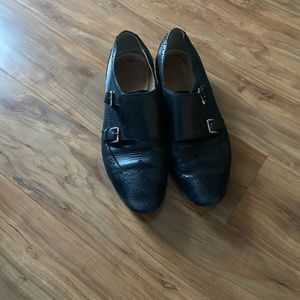 J.CREW PERFORATED MONK STRAP LOAFERS